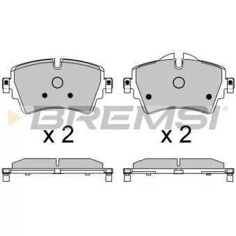 Jeu de 4 plaquettes de frein avant BREMSI