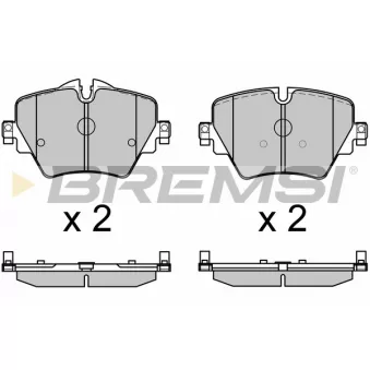 Jeu de 4 plaquettes de frein avant BREMSI