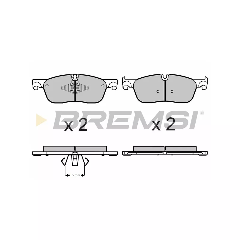 Jeu de 4 plaquettes de frein avant BREMSI BP3667CE