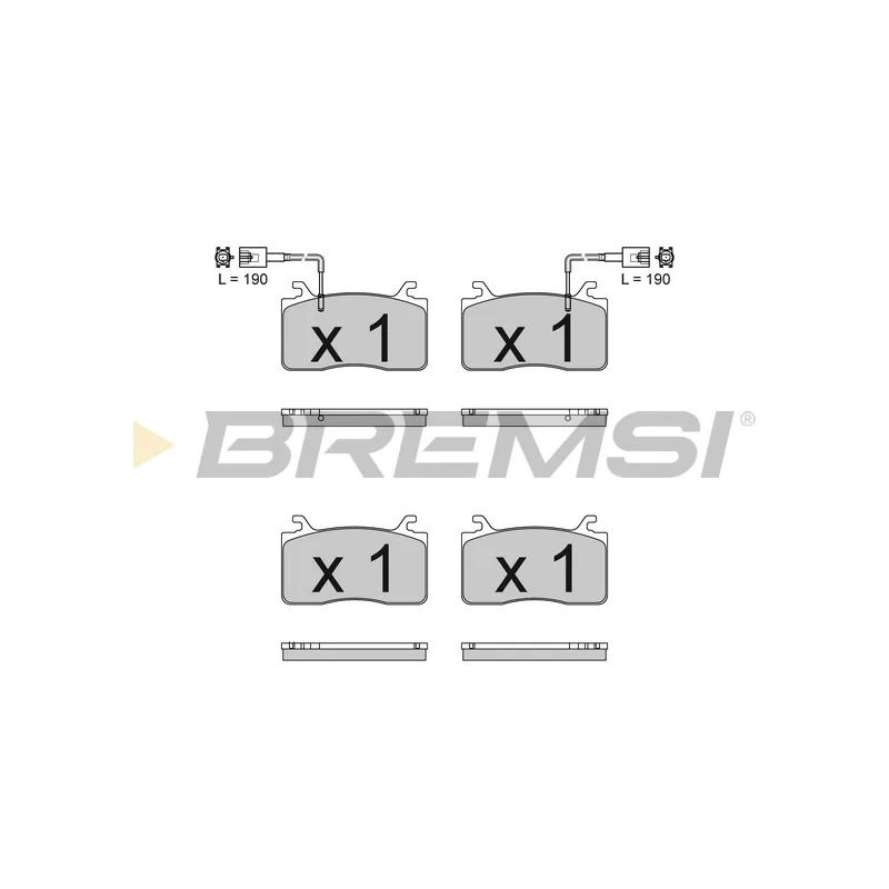 Jeu de 4 plaquettes de frein avant BREMSI BP3833CE