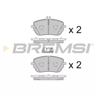 Jeu de 4 plaquettes de frein avant BREMSI