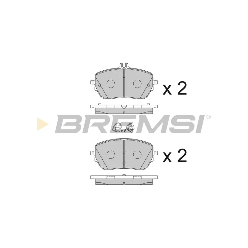 Jeu de 4 plaquettes de frein avant BREMSI BP3853CE