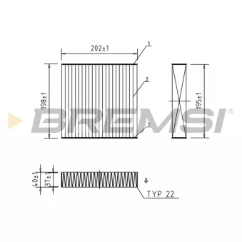 Filtre, air de l'habitacle BREMSI