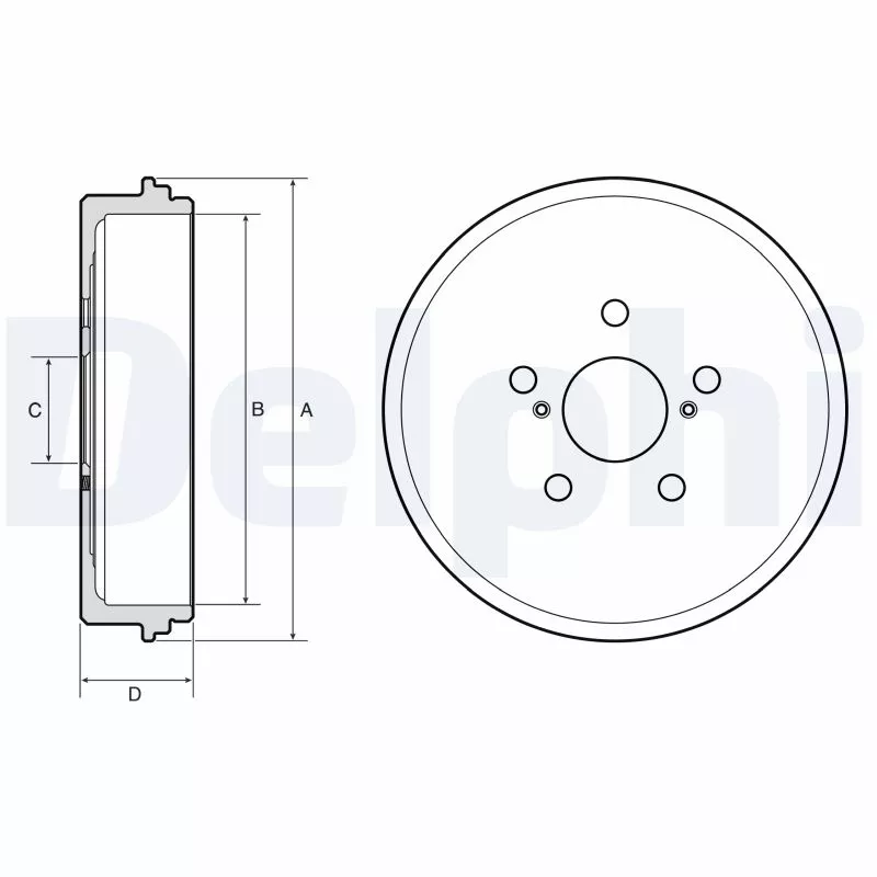 Tambour de frein DELPHI BF654