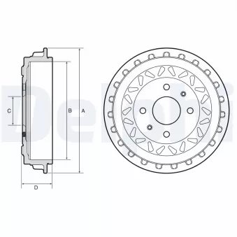 Tambour de frein DELPHI
