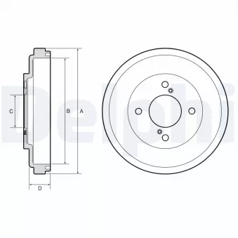 Tambour de frein DELPHI