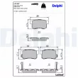 Jeu de 4 plaquettes de frein arrière DELPHI LP1507 - Visuel 3