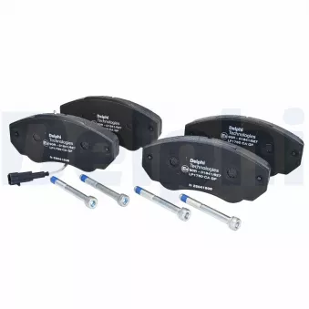 Jeu de 4 plaquettes de frein avant DELPHI LP1750