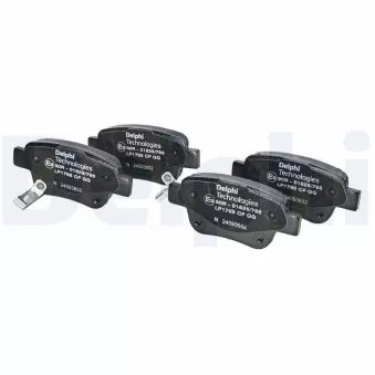 Jeu de 4 plaquettes de frein arrière DELPHI