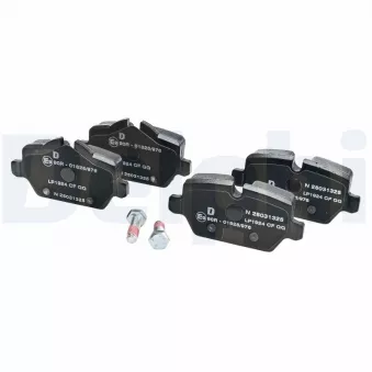 Jeu de 4 plaquettes de frein arrière DELPHI LP1924