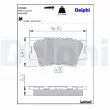 Jeu de 4 plaquettes de frein arrière DELPHI LP2004 - Visuel 3