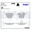 Jeu de 4 plaquettes de frein arrière DELPHI LP2068 - Visuel 3