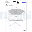 Jeu de 4 plaquettes de frein avant DELPHI LP2201 - Visuel 3