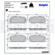 Jeu de 4 plaquettes de frein avant DELPHI LP3302 - Visuel 3