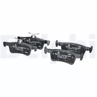 Jeu de 4 plaquettes de frein arrière DELPHI LP3369