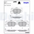 Jeu de 4 plaquettes de frein avant DELPHI LP3371 - Visuel 3