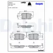 Jeu de 4 plaquettes de frein arrière DELPHI LP3372 - Visuel 3
