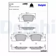 Jeu de 4 plaquettes de frein arrière DELPHI LP3386 - Visuel 3