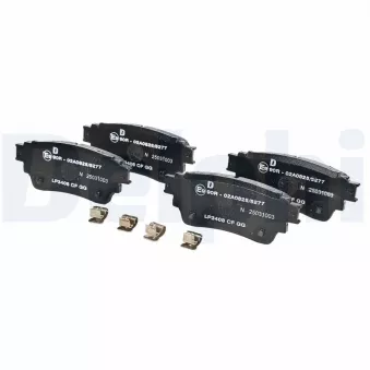 Jeu de 4 plaquettes de frein arrière DELPHI