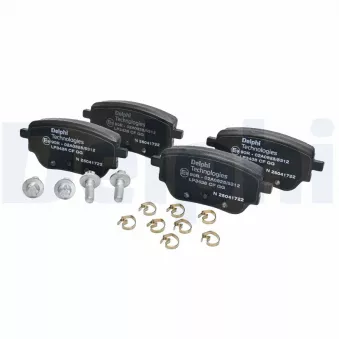 Jeu de 4 plaquettes de frein arrière DELPHI LP3438