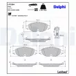 Jeu de 4 plaquettes de frein avant DELPHI LP3584 - Visuel 3