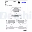 Jeu de 4 plaquettes de frein avant DELPHI LP3588 - Visuel 3