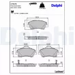 Jeu de 4 plaquettes de frein avant DELPHI LP3678 - Visuel 3