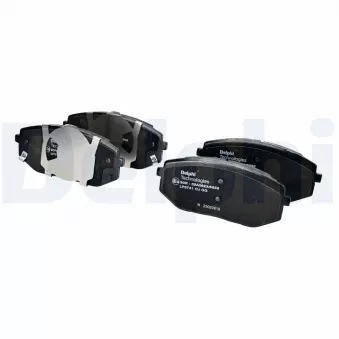 Jeu de 4 plaquettes de frein avant DELPHI