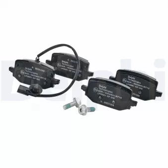 Jeu de 4 plaquettes de frein avant DELPHI