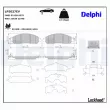 Jeu de 4 plaquettes de frein avant DELPHI LP5027EV - Visuel 2