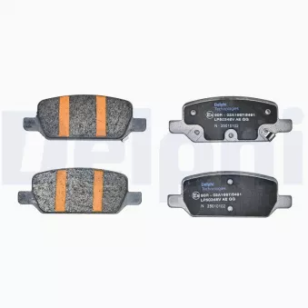 Jeu de 4 plaquettes de frein arrière DELPHI