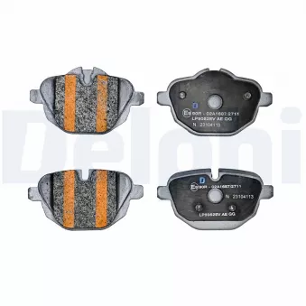 Jeu de 4 plaquettes de frein arrière DELPHI LP5052EV