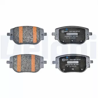 Jeu de 4 plaquettes de frein arrière DELPHI LP5057EV