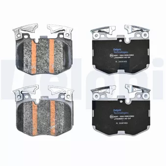 Jeu de 4 plaquettes de frein avant DELPHI LP5066EV