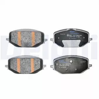 Jeu de 4 plaquettes de frein avant DELPHI LP5073EV