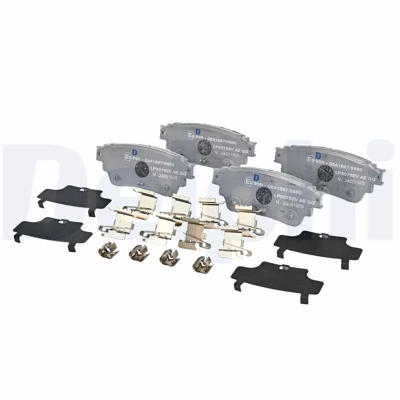Jeu de 4 plaquettes de frein arrière DELPHI LP5076EV