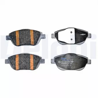 Jeu de 4 plaquettes de frein avant DELPHI LP5083EV