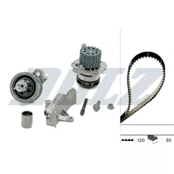 Pompe à eau + kit de courroie de distribution DOLZ KD082