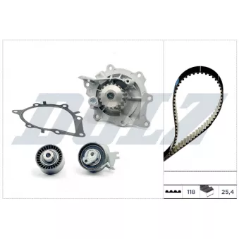 Pompe à eau + kit de courroie de distribution DOLZ KD163