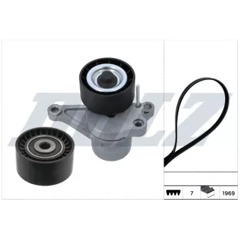 Jeu de courroies trapézoïdales à nervures DOLZ SKD206A