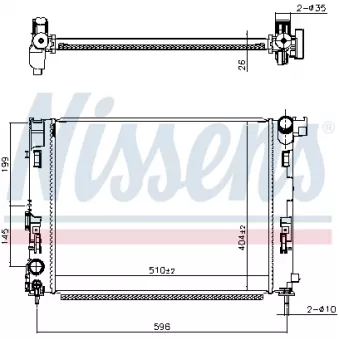 Radiateur, refroidissement du moteur NISSENS