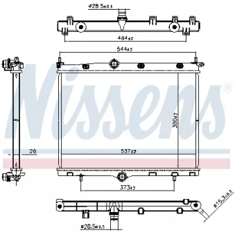 Radiateur, refroidissement du moteur NISSENS