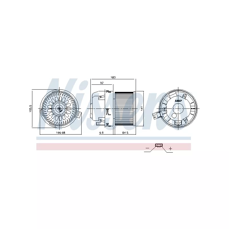 Pulseur d'air habitacle NISSENS 87677