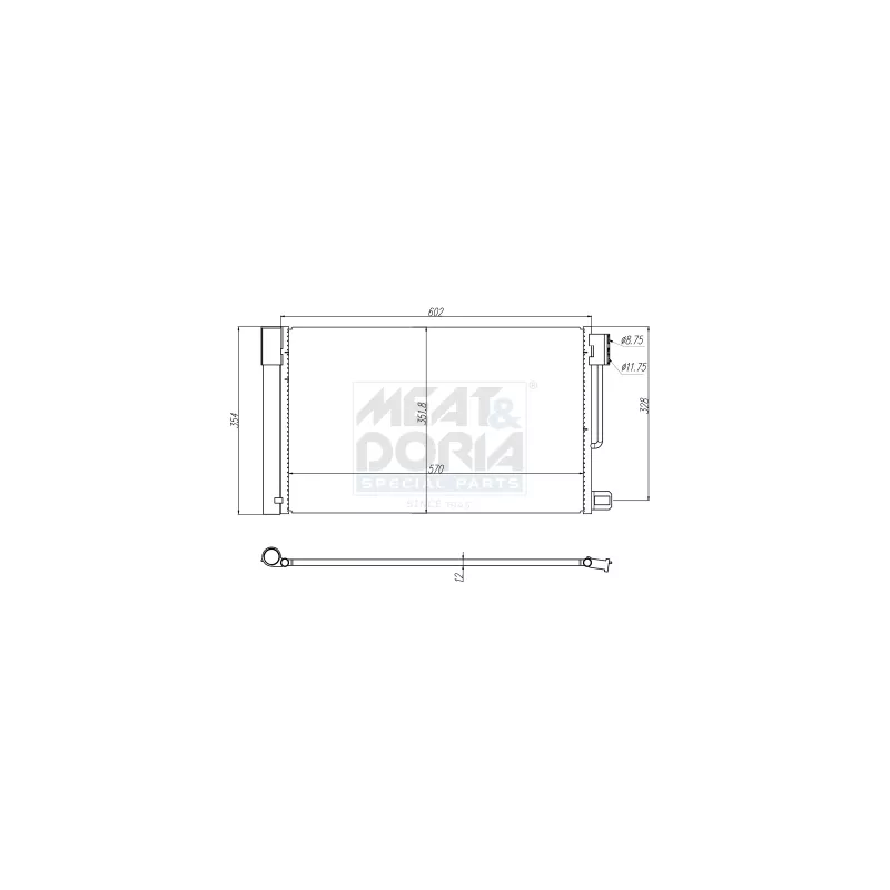 Condenseur, climatisation MEAT & DORIA 991006