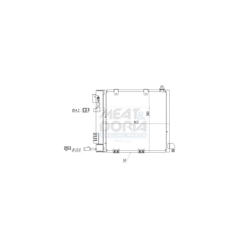 Condenseur, climatisation MEAT & DORIA 991007