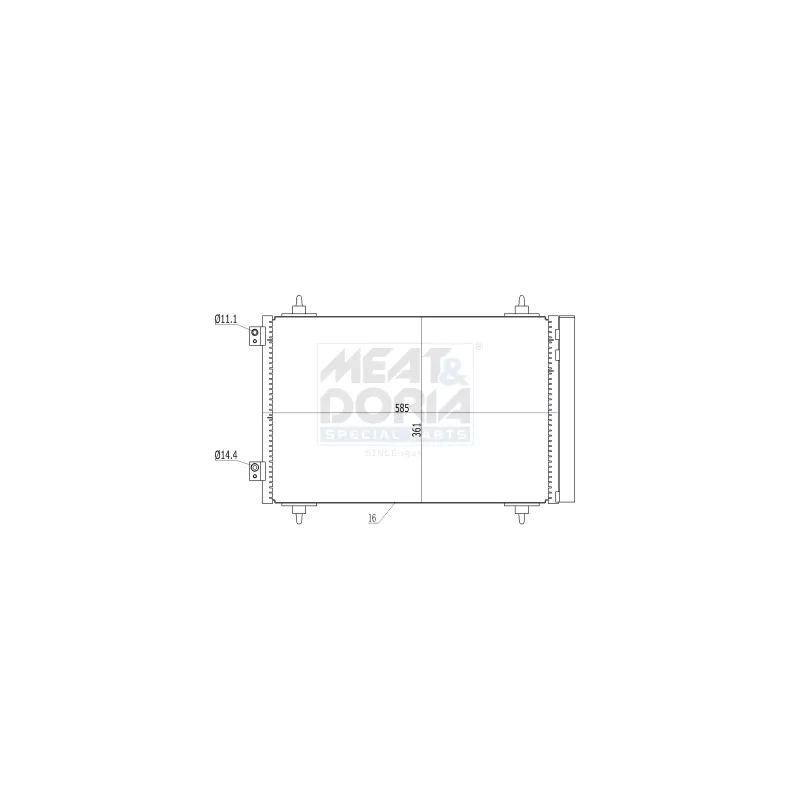 Condenseur, climatisation MEAT & DORIA 991012