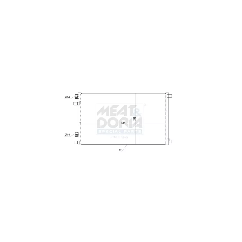 Condenseur, climatisation MEAT & DORIA 991030