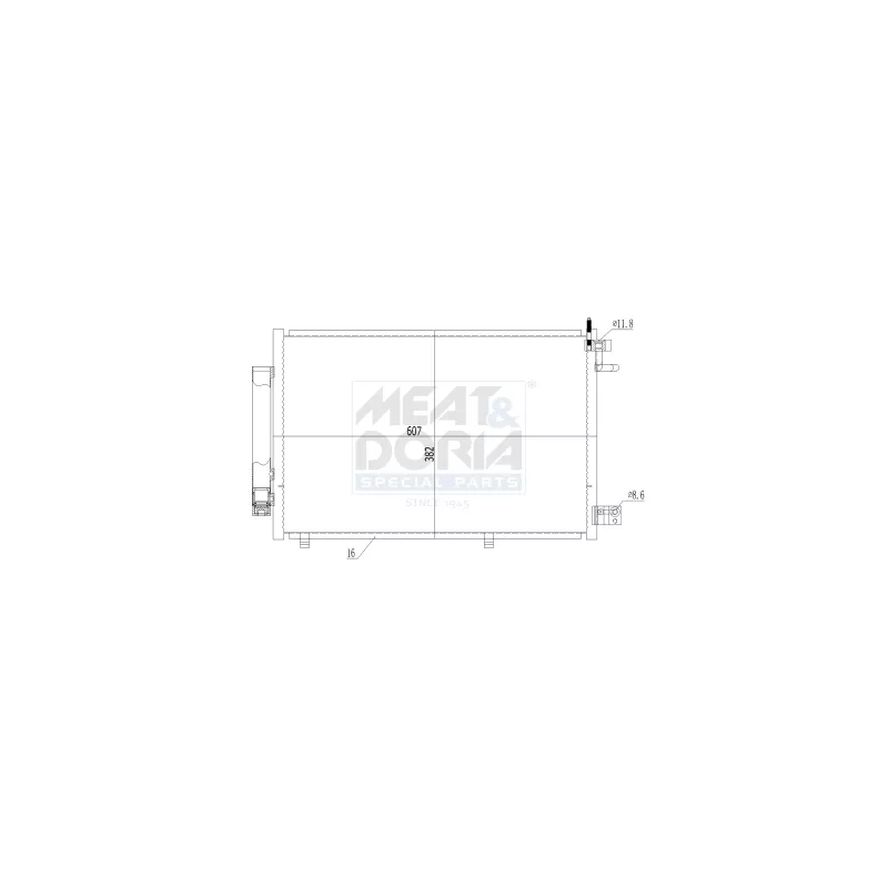 Condenseur, climatisation MEAT & DORIA 991038