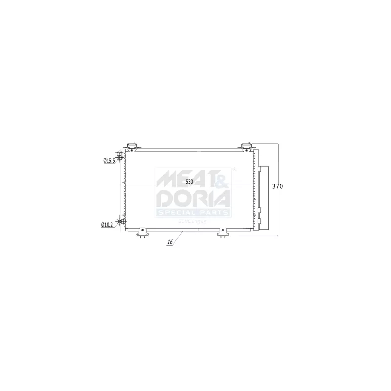 Condenseur, climatisation MEAT & DORIA 991048