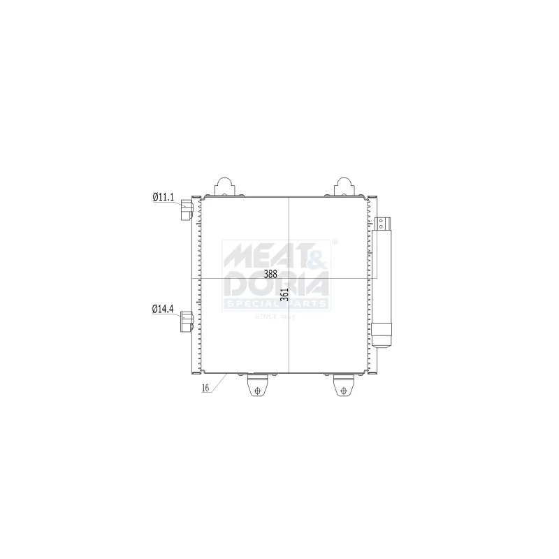 Condenseur, climatisation MEAT & DORIA 991051